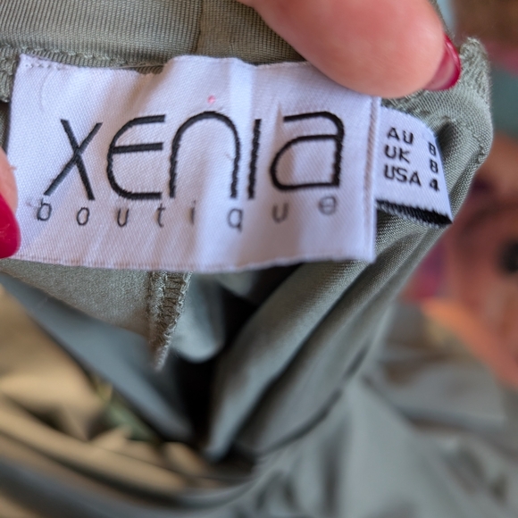 Xenia Boutique Backless Sage Green The Perfect Date Dress Small 4 Halter Multi - Picture 8 of 16